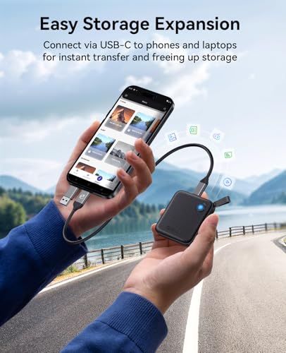 ORICO SSD Portable USB-C B5PLUS Jusqu'à 460 Mo/s Indicateur d'État Stockage Fiable pour Smartphone, Tablette et Ordinate