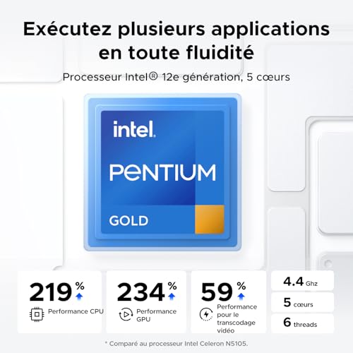 UGREEN NAS 4 Baies DXP4800 Plus - Intel Pentium Gold 8505 / 8Go DDR5 / 10GbE + 2,5GbE / Sans Disque