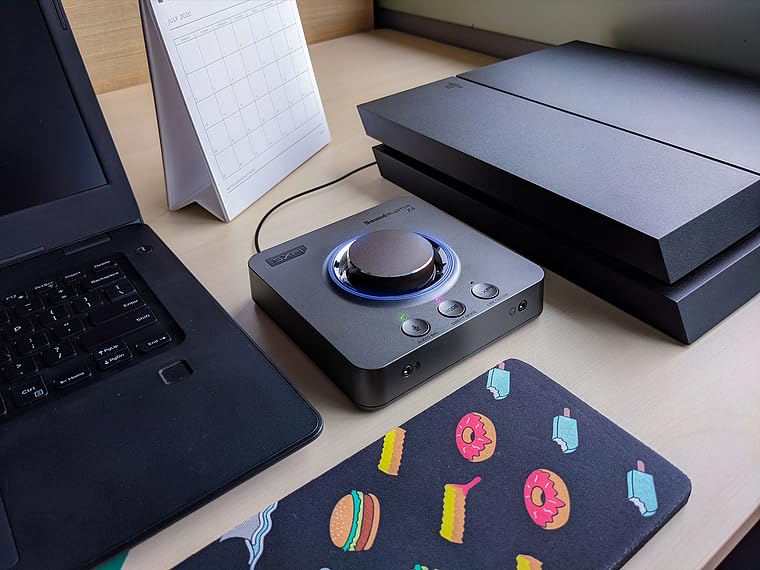 Creative Sound Blaster X4 Hi-Res 24bit/192kHz DAC USB Externe et Carte Son Ampli, Haute Fidélité, Écouteur Disponible, P