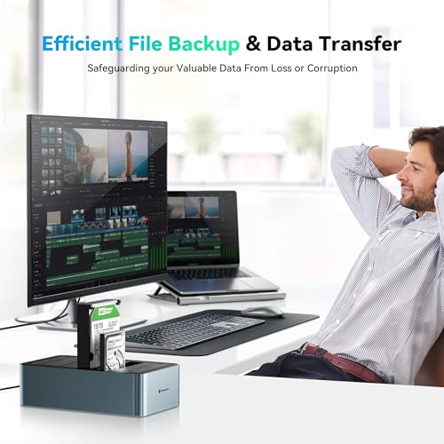 Yottamaster Clonage Disques Durs 5x18TB USB |2 Gén1 Station d'Accueil Aluminium pour HDD/SSD |5"/|5" avec Alimentation 1