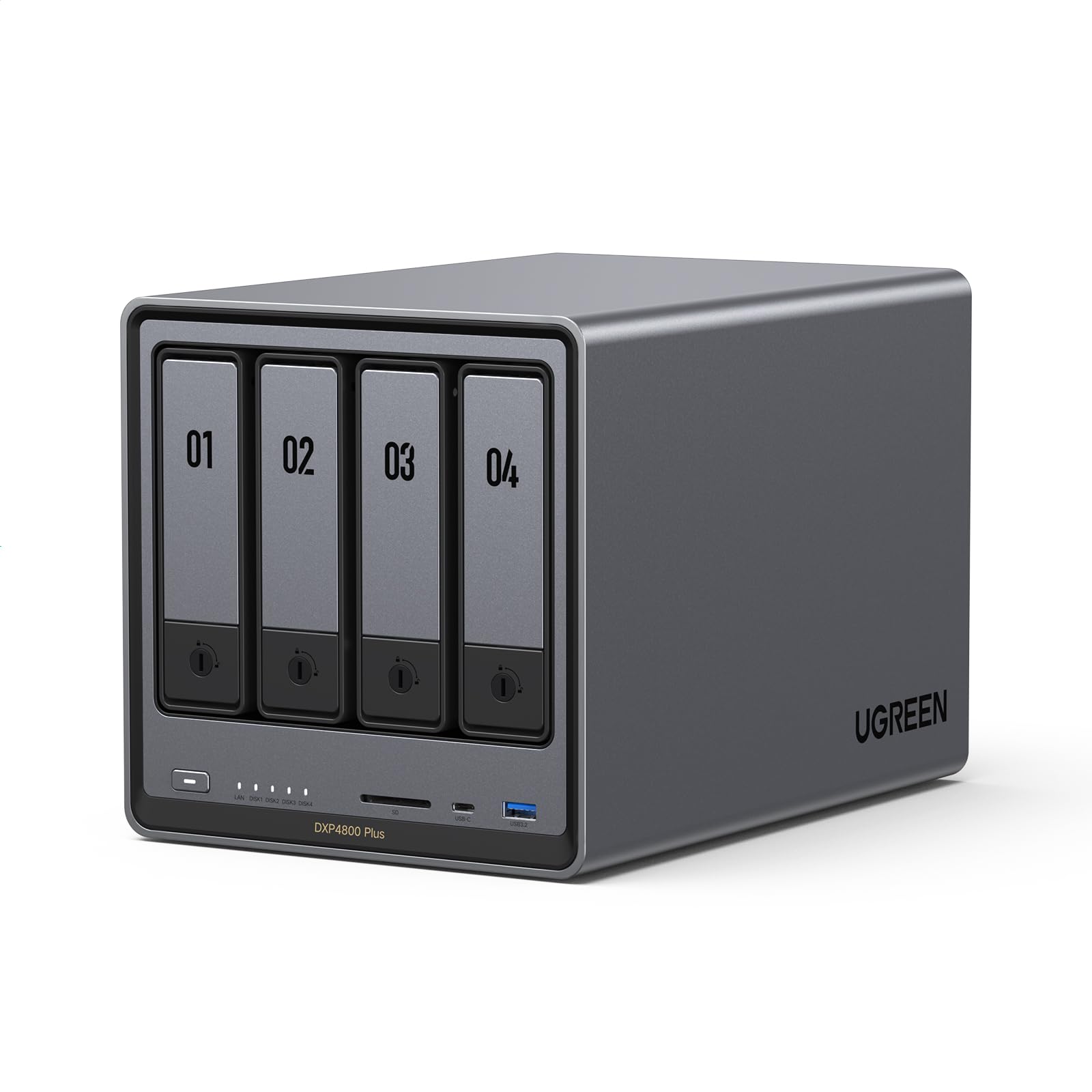 UGREEN NAS 4 Baies DXP4800 Plus - Intel Pentium Gold 8505 / 8Go DDR5 / 10GbE + 2,5GbE / Sans Disque