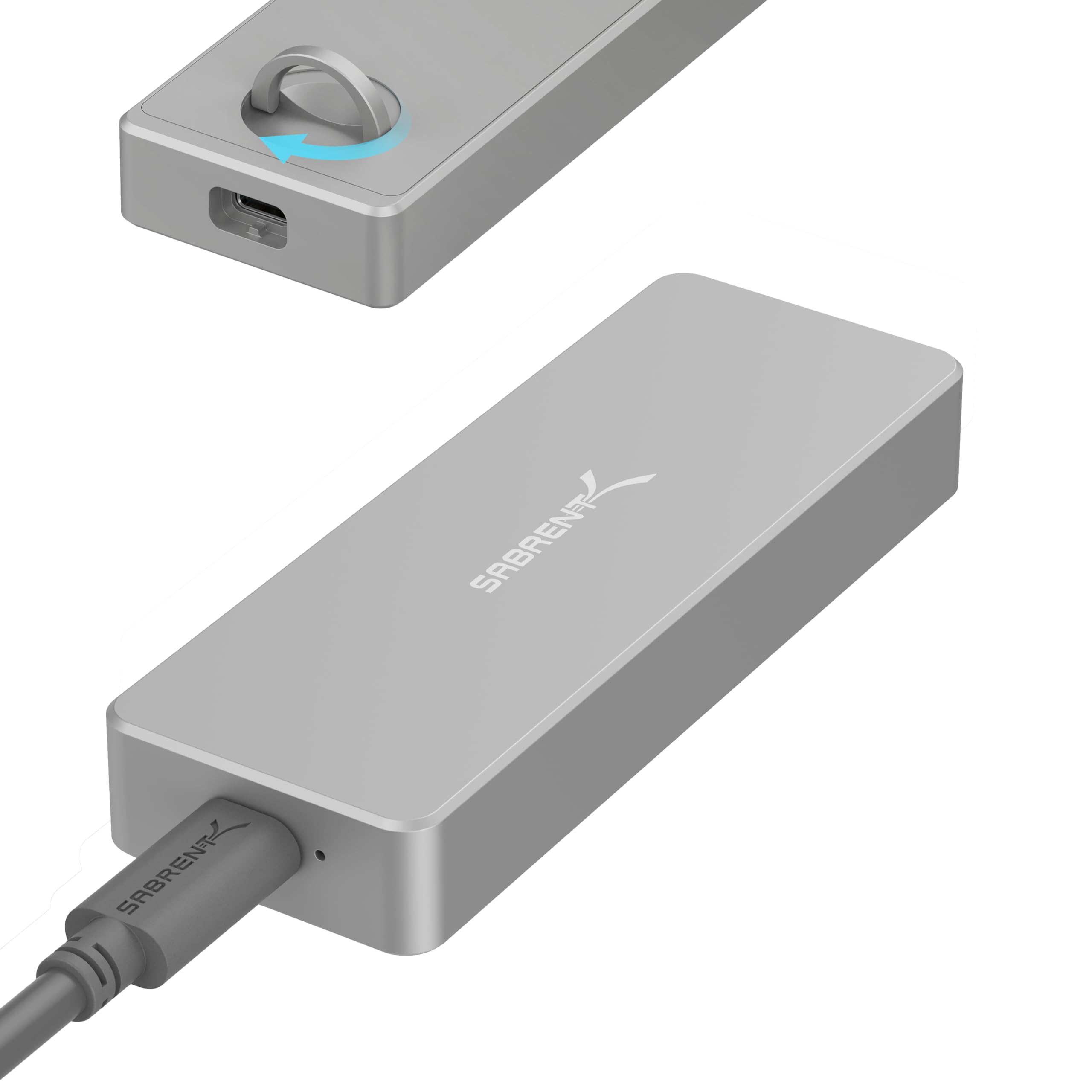 SABRENT Boîtier NVMe SSD M.2 USB-C 10Gbps, Aluminium, Adaptateur Externe PCIe M.2 2230/2242/2260/2280, Sans Outil - EC-T
